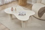 Hanah Home Bloom Juego de Mesas de Café - Crema